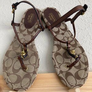 Coach T-Strap Sandals/Flats Size 10